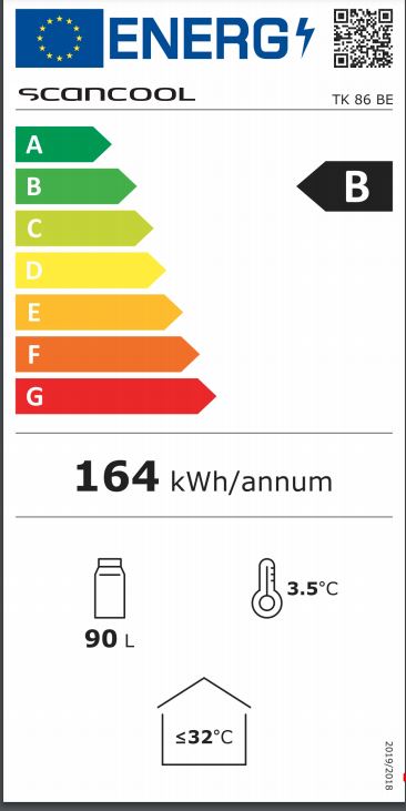 Scandomestic Tønnekjøler Svart TK 86 BE