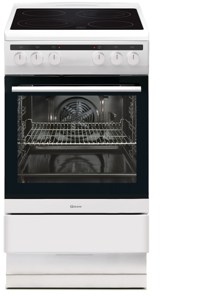 Gram komfyr keramisk 50 cm hvit EK 4510-91