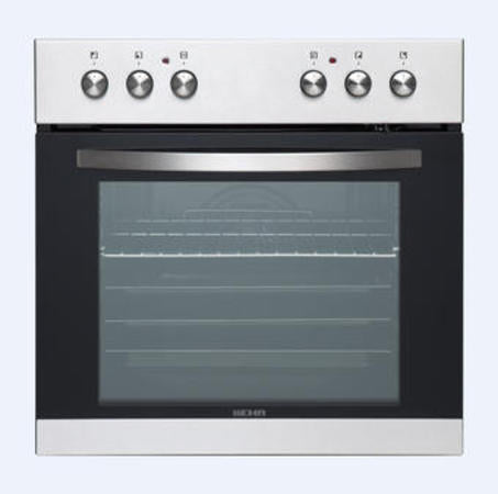 Beha stekeovn og keramisk platetopp SB 624 KT stål/sort