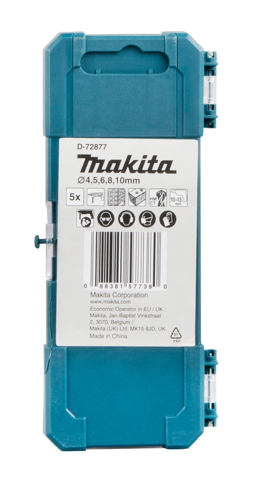 Makita murborsett TCT, 4 - 10 mm, 5 stk D-72877