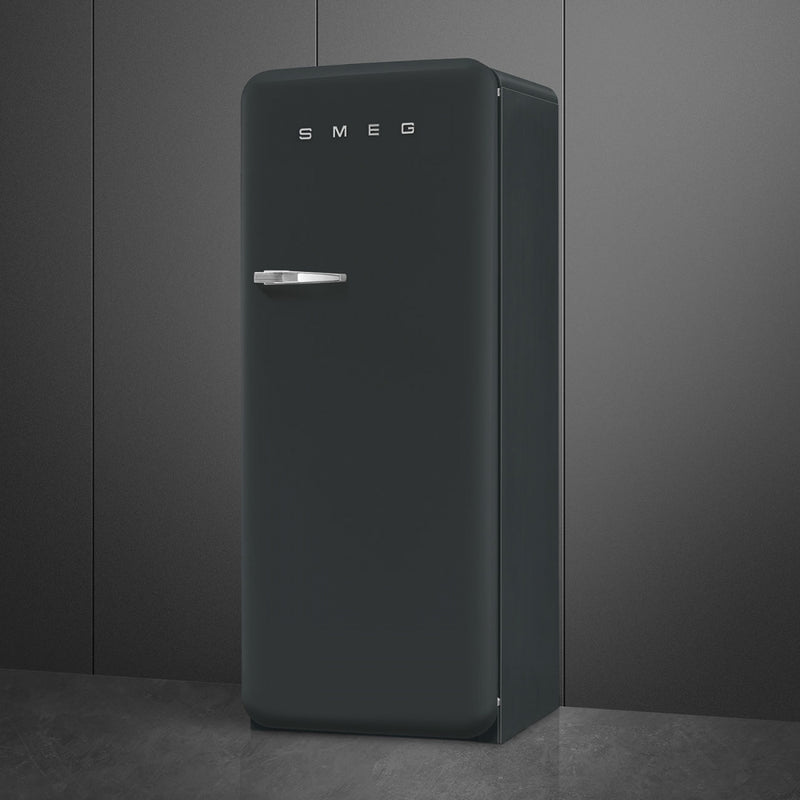 Smeg kjøleskap med innebygd frys 153 cm i black velvet FAB28RDBL