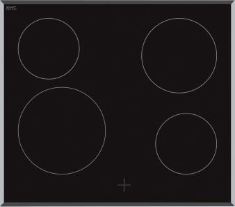 Beha stekeovn og keramisk platetopp SB 624 KT stål/sort