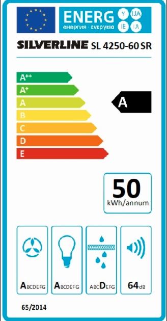 Silverline Ventilator Fritthengende 60 cm SVART SL 4250-60 SR