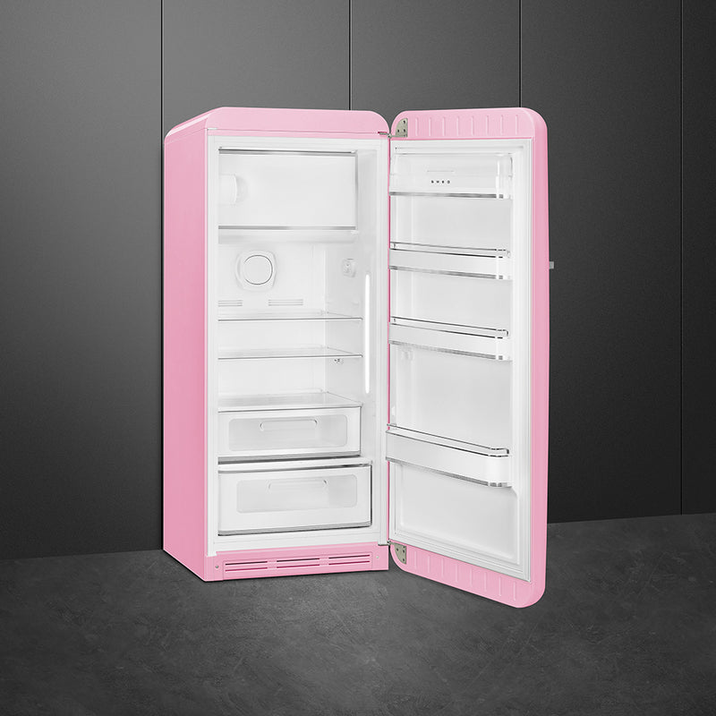 Smeg kjøleskap med innebygd frys 153 cm i rosa FAB28RPK5