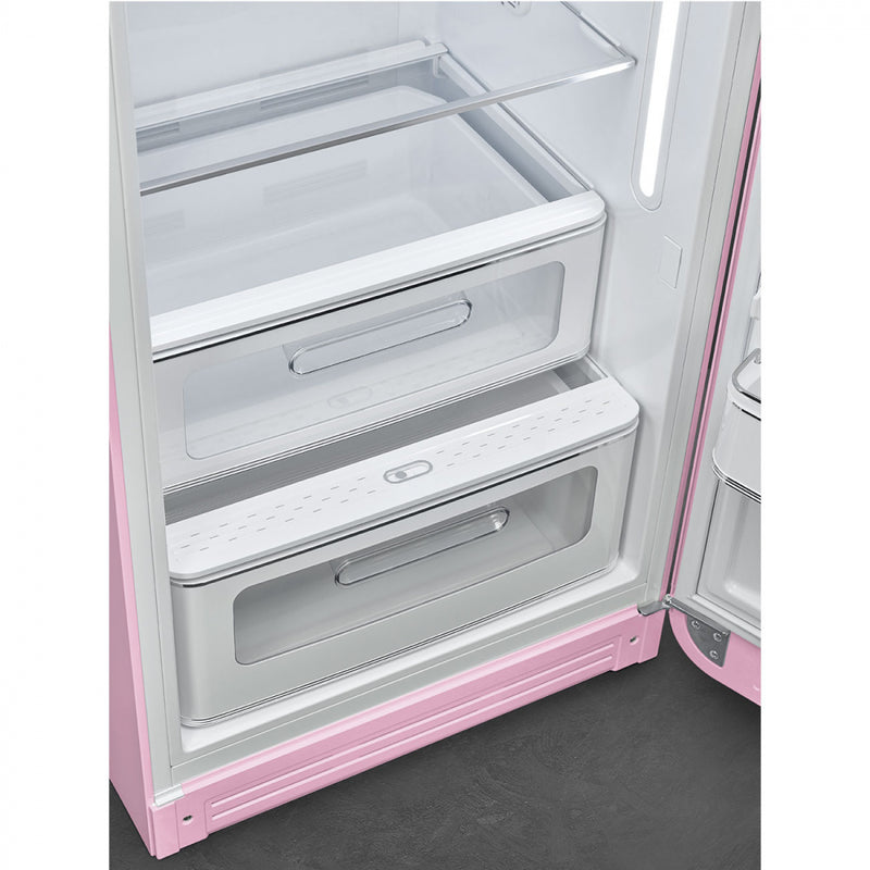Smeg kjøleskap med innebygd frys 153 cm i rosa FAB28RPK5