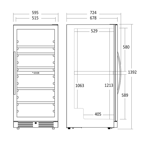 Scandomestic vinskap med plass til 90 flasker SV 104 X