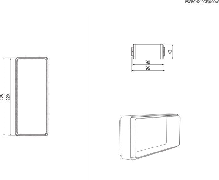 Electrolux rektangulært hunnkobling (220 x 90 mm) M2CKCF06