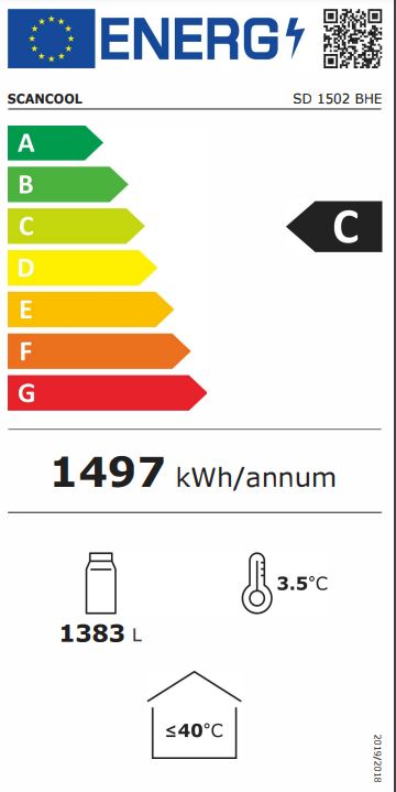 Scandomestic display kjøleskap svart SD 1502 BHE