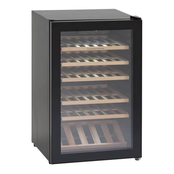 Scandomestic vinskap 1 sone sort med plass til 45 flasker SV 45 B