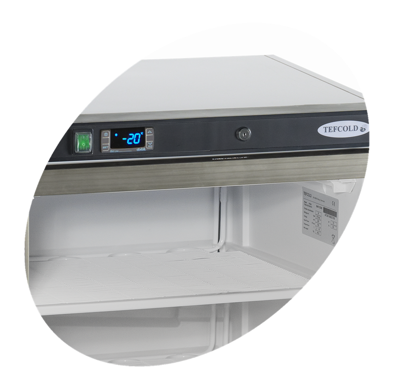 Tefcold display display fryseskap 85 cm med lås UF200G