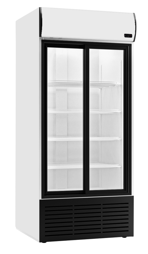 Vibocold display kjøleskap med skyvedører sort 200 cm VD 900