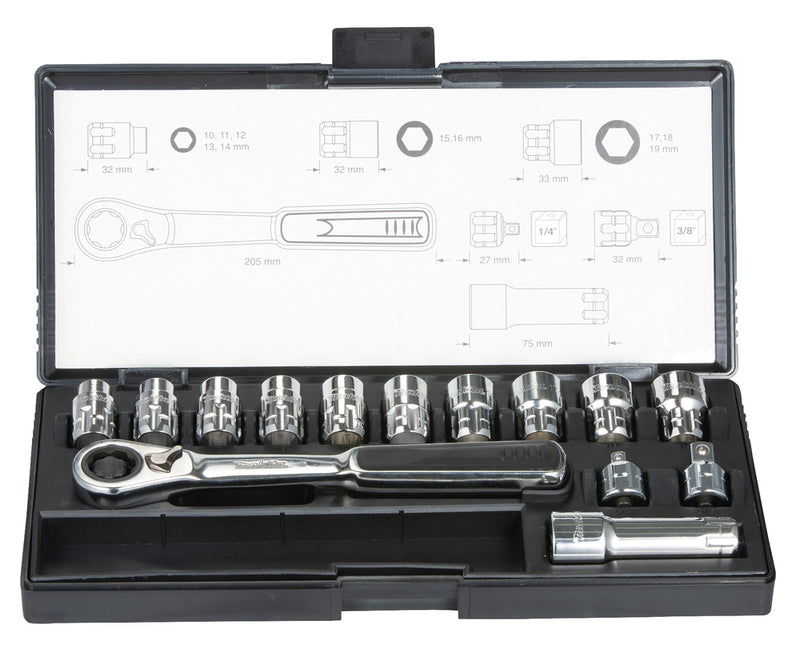 Makita pipesett 10-19MM B-65595 14 deler