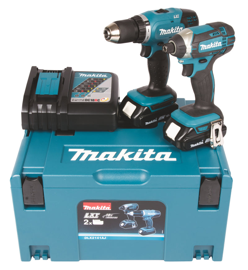 Makita batteri maskinsett LXT® DLX2141AJ 18V DDF453Z DTD152Z