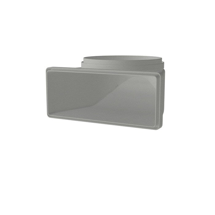 Electrolux rørdel vertikal 90 ° kurve fra rektangulær (220x90 mm) til rund (ø150 mm) M2CKCF03