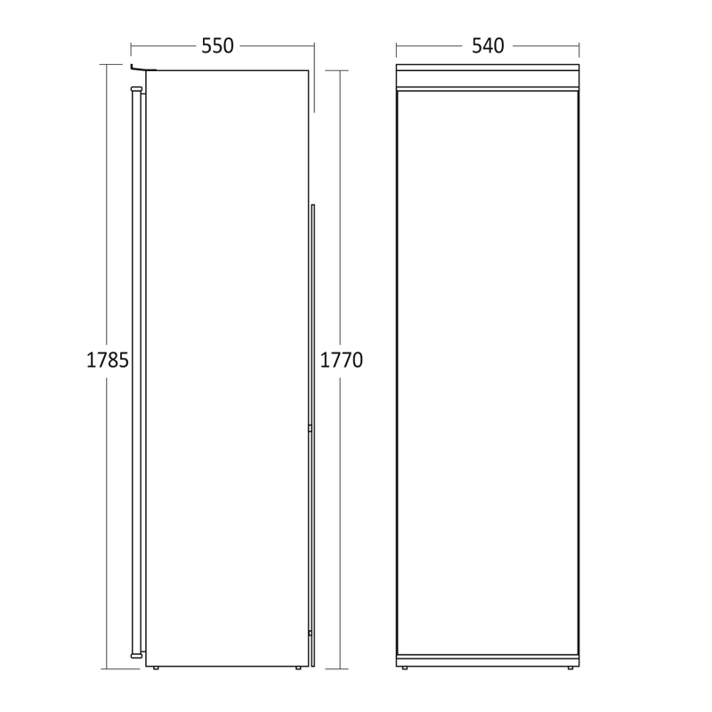 Scandomestic frittstående fryseskap hvit 179 cm FRI212NFWD