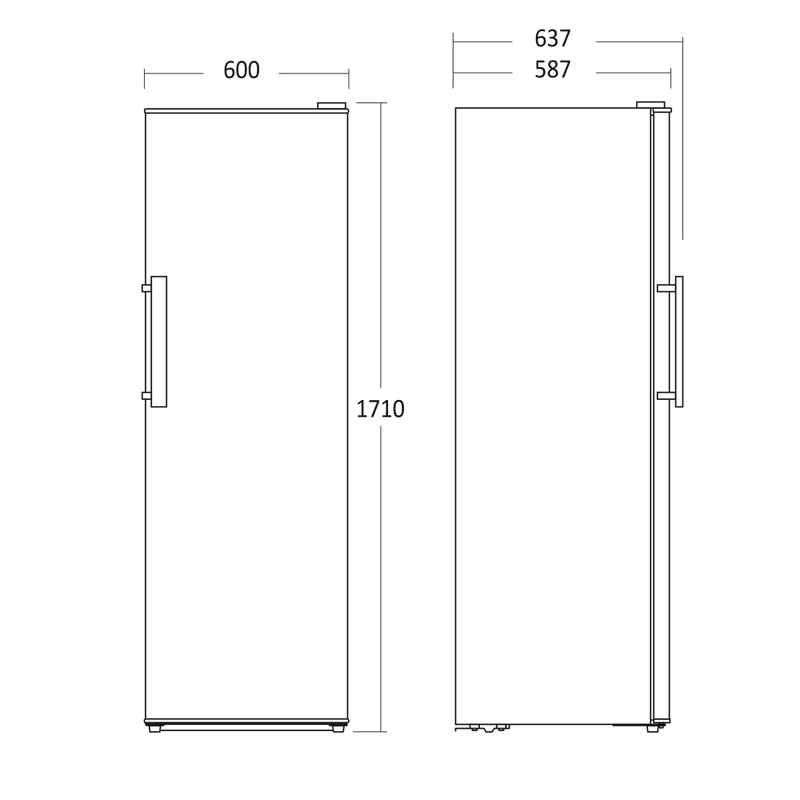 Scandomestic kjøleskap hvit 331L SKS332WE