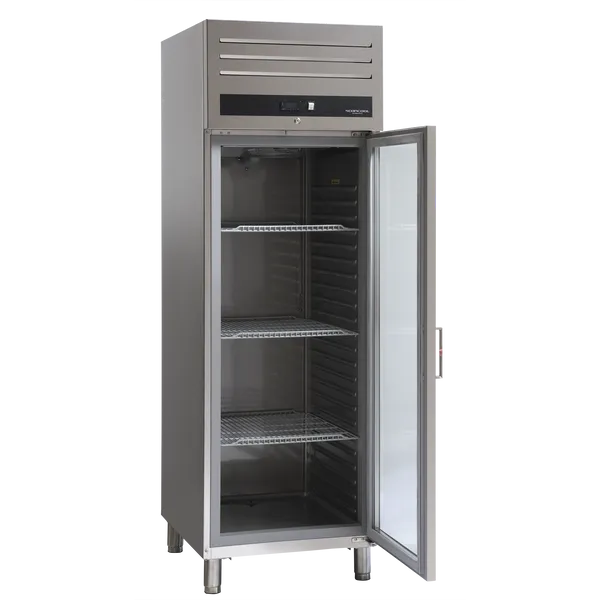 Scandomestic kjøleskap i stål 204 cm med glassdør GUR700GDX