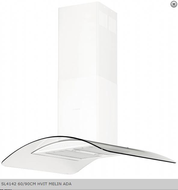 Silverline Ventilator fritthengede 60 cm hvit MELIN ADA SL 4142-