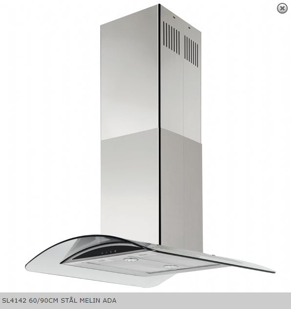 Silverline ventilator fritthengende stål 60 cm MELIN ADA SL 4142