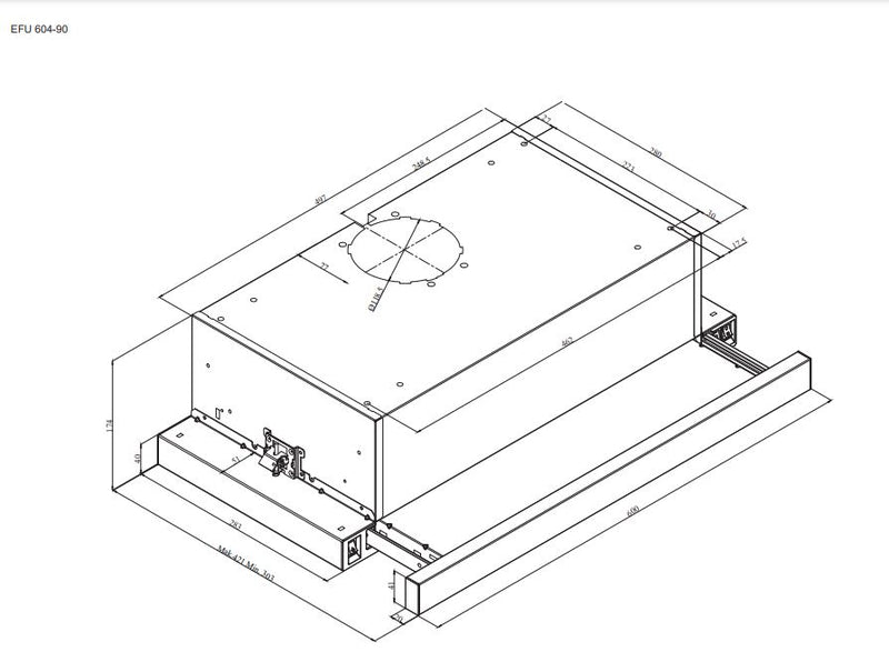 Gram Uttrekksventilator hvit 60 cm EFU 604-90