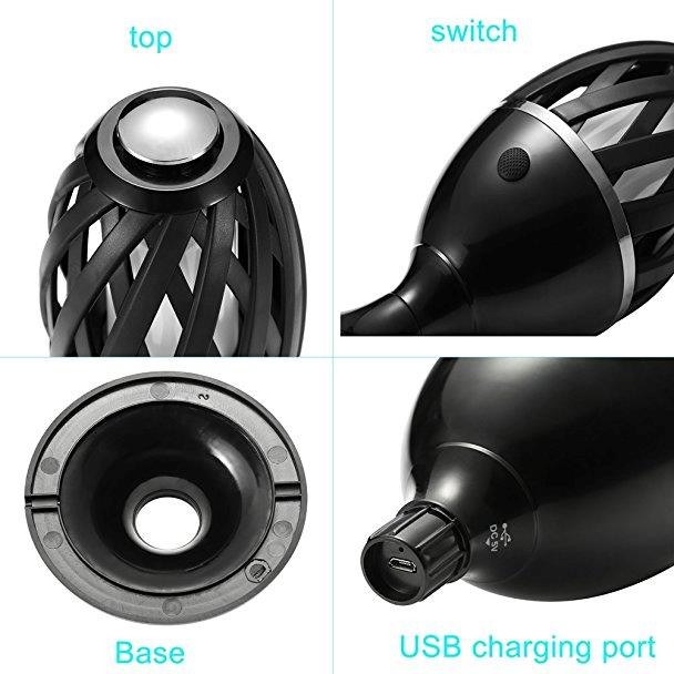 Homeline Apollo Flammelampe, svart