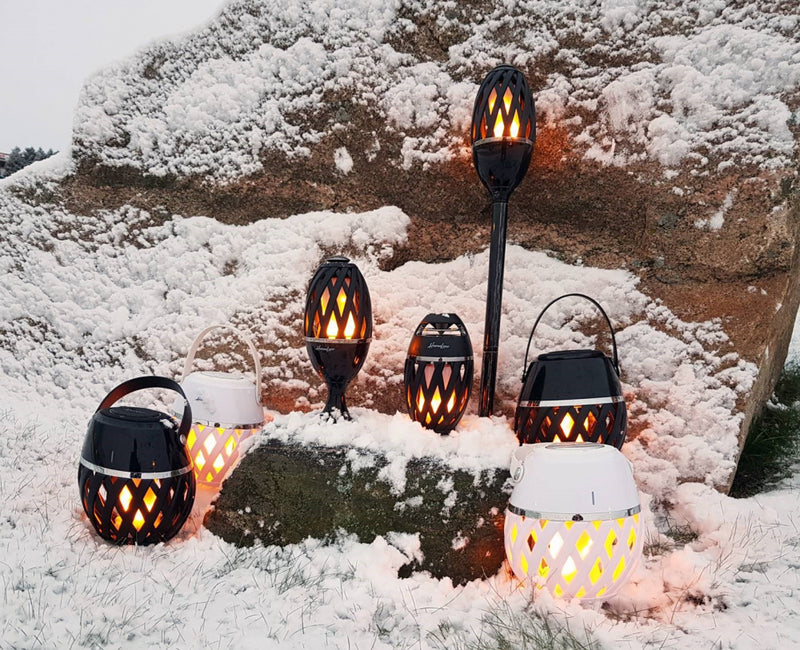 Homeline Apollo Flammelampe, svart