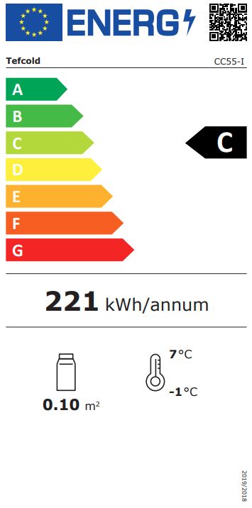 Tefcold tønnekjøler hvit 107 cm CC55