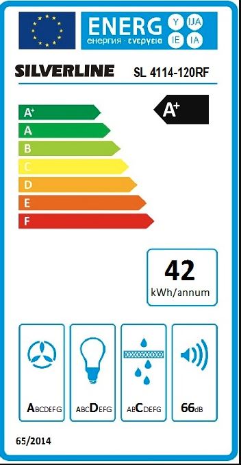 Silverline Ventilator Fritthengende Stål  ROMA ADA SL 4114-2 RF