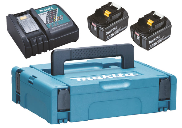 Makita Power Pack med hurtiglader og 2 stk 5,0 Ah batterier