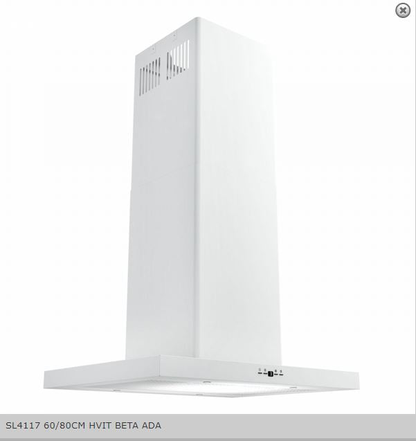 Silverline Ventilator Fritthengende hvit 60 cm BETA ADA SL 4117-