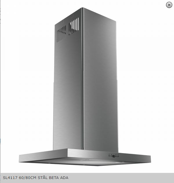 Silverline ventilator fritthengende stål 60 cm BETA  ADA SL 4117