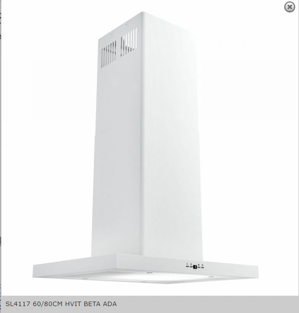 Silverline ventilator fritthengende hvit 80 cm BETA ADA SL 4117-