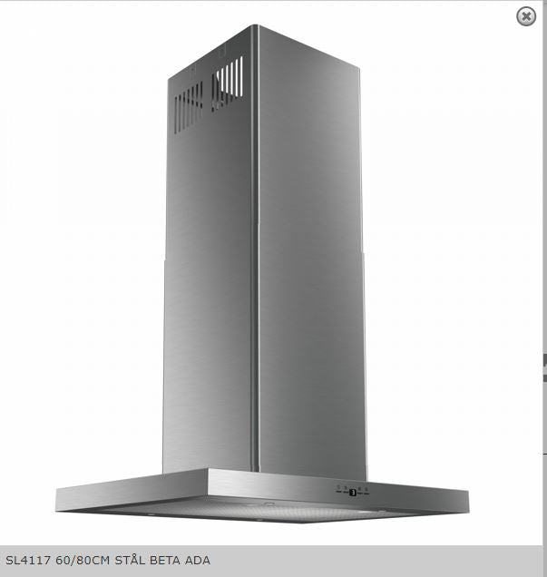 Silverline Ventilator Fritthengende stål  BETA ADA SL 4117-80 RF