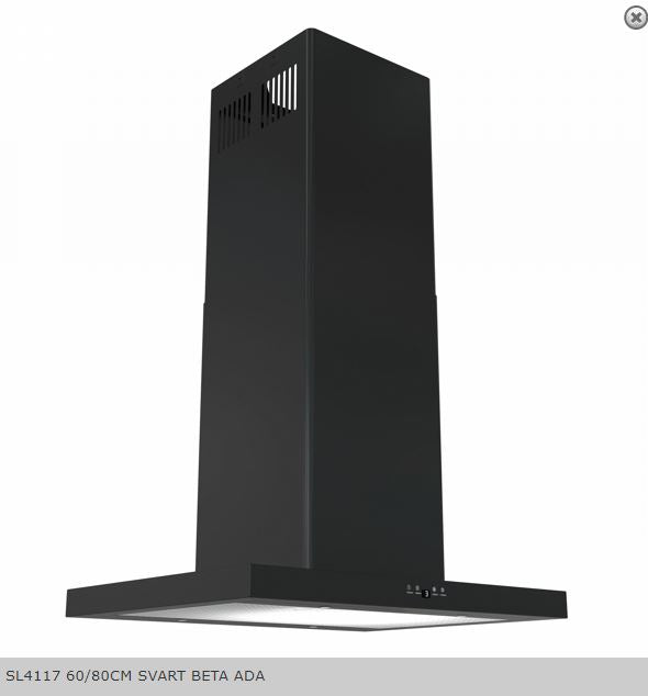 Silverline Ventilator Fritthengende svart BETA ADA SL 4117-80 SR