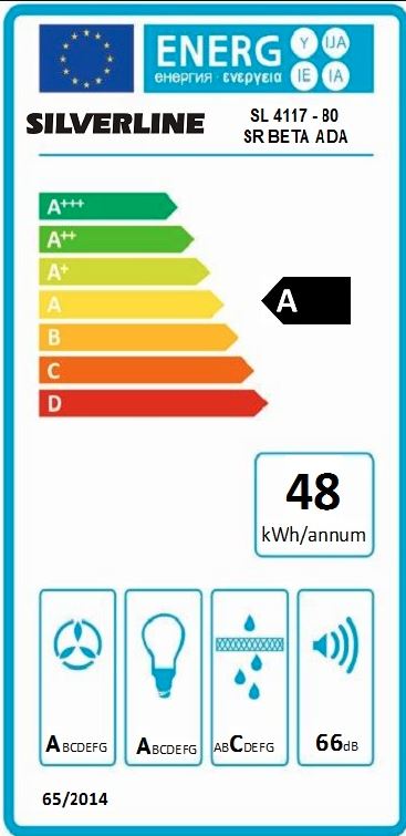 Silverline Ventilator Fritthengende svart BETA ADA SL 4117-80 SR
