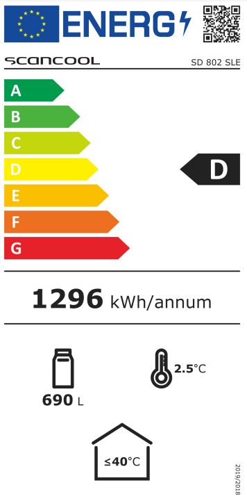 Scandomestic display kjøleskap med skyvedør modell SD 802 SLE