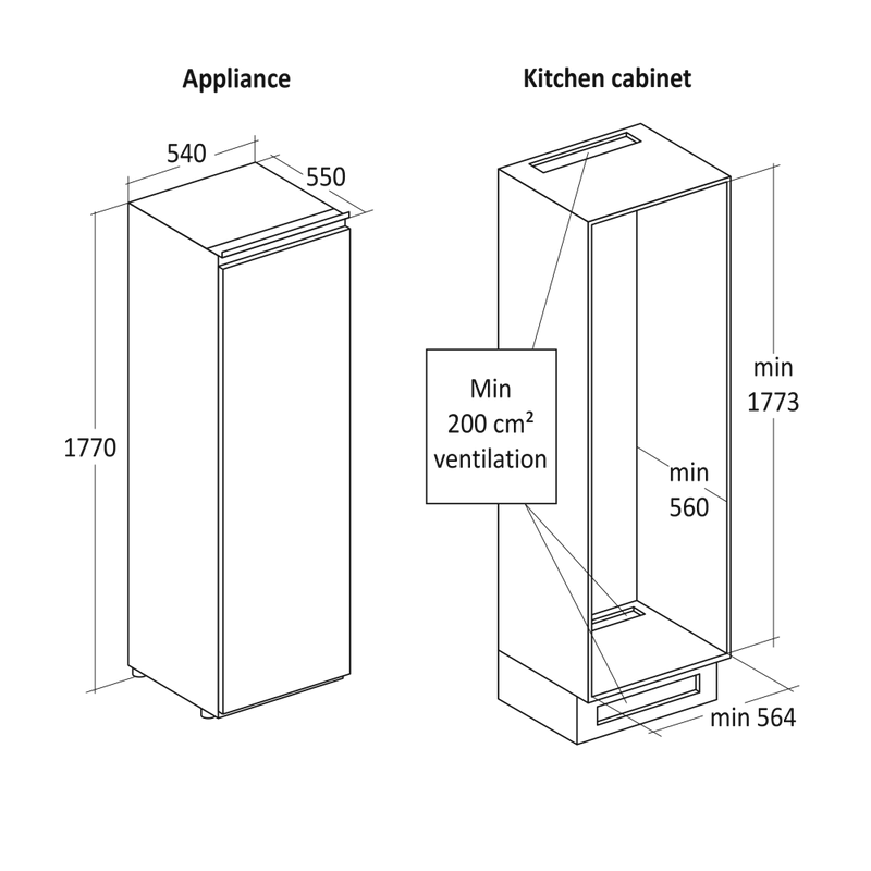 Scandomestic frittstående fryseskap hvit 179 cm FRI212NFWD