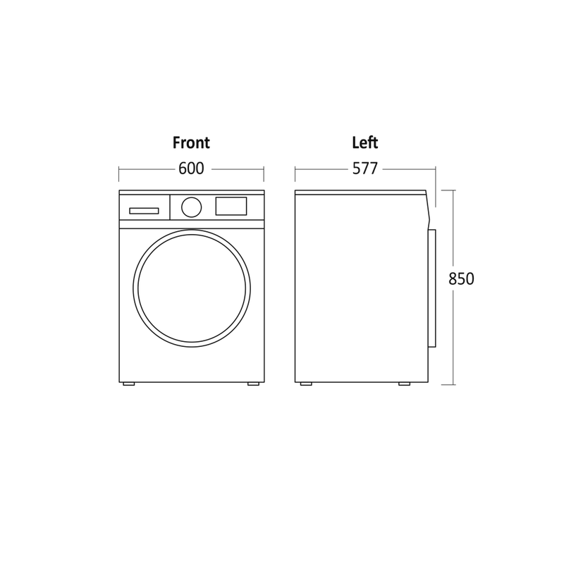 Scandomestic vaskemaskin/tørketrommel 10/6 kg WDF10614WBE