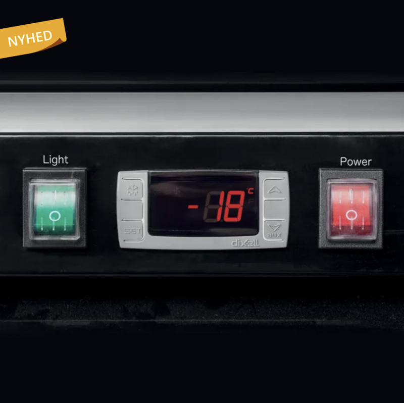 Tefcold displayfryseskap 2 dører sort 218cm LGF5000B