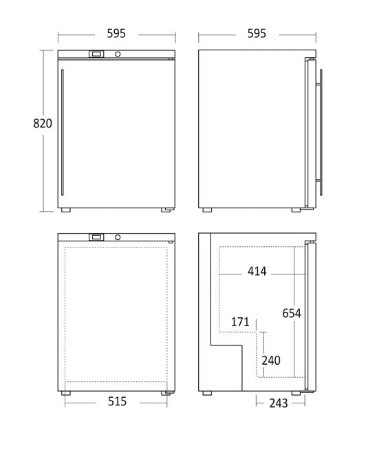 Scandomestic lager fryseskap i rustfritt stål SF 115 X