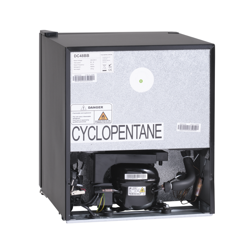 Scandomestic displaykjøleskap sort 43 cm DC48BB