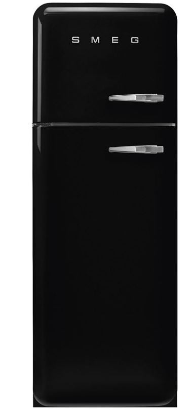 Smeg kombiskap svart 50`s retro FAB30LBL5