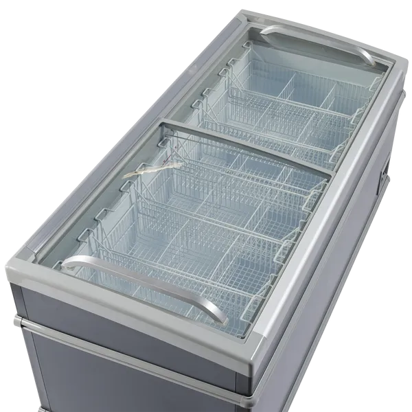 Scandomestic display fryseboks mørk grå 670 L SIF700C