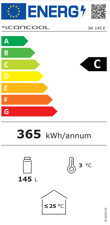 Scandomestic kjøleskap i stål 82 cm SK 145 E