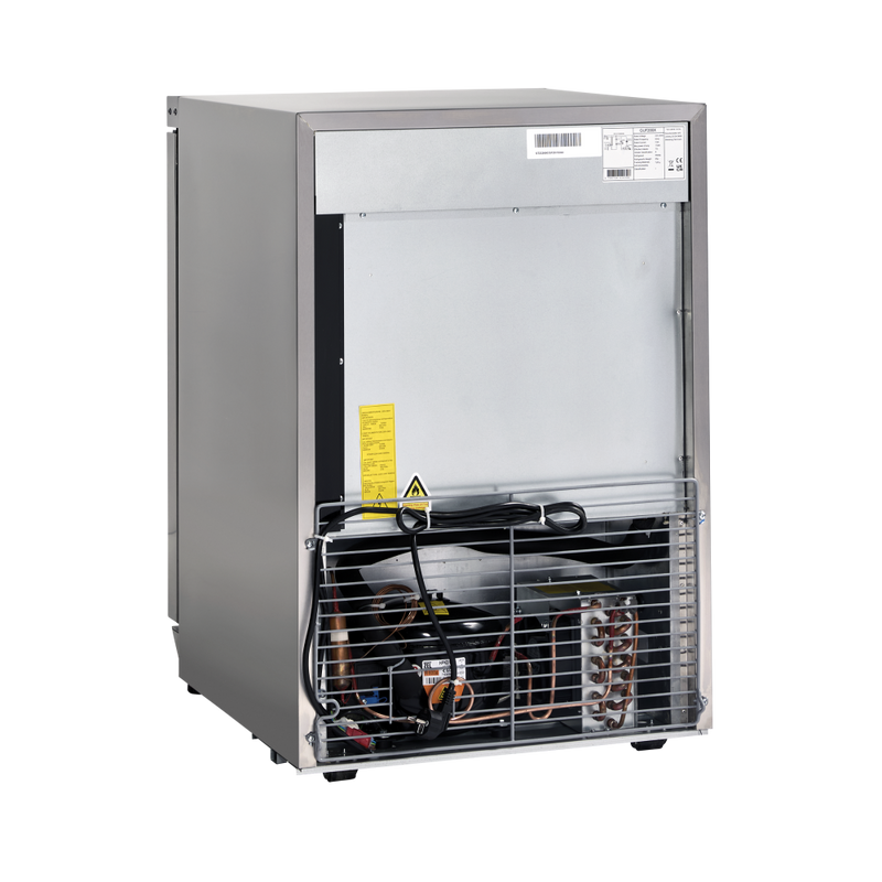 Scandomestic display oppbevaringsfryseskap stål 89 cm GUF200X