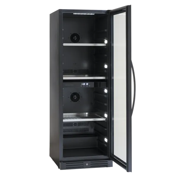 Scandomestic vinskap 2 soner sort med plass til 138 flasker SV 1382 B