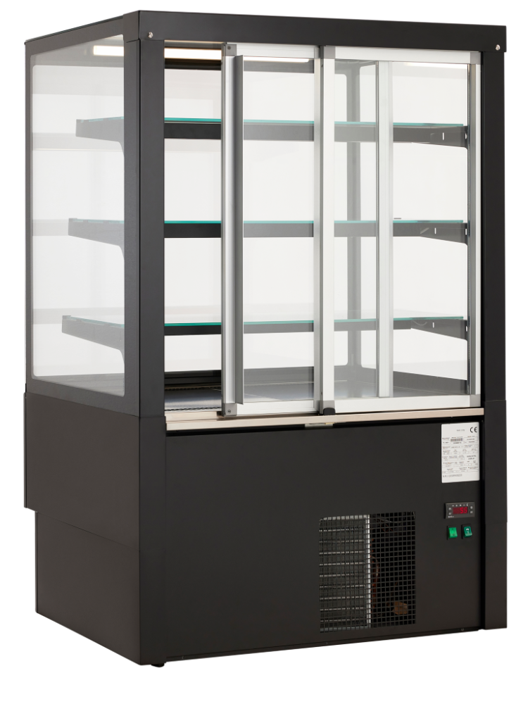 Vibocold kjøledisk sort 140 cm med LED lys VTEK 90