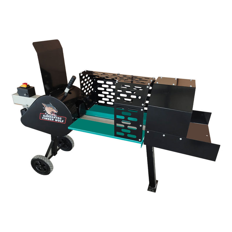 Gardentec Timber elektrisk turbovedkløyver 8 tonn Inkl stativ og store hjul