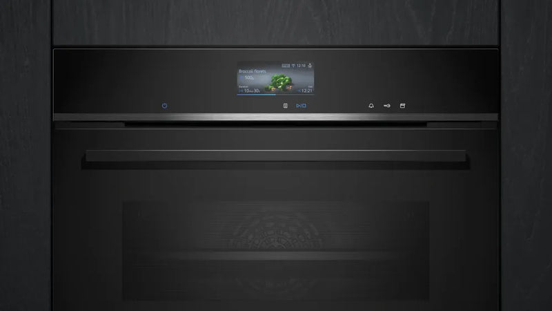 Siemens integrert stekeovn med damp sort CS736G1B1