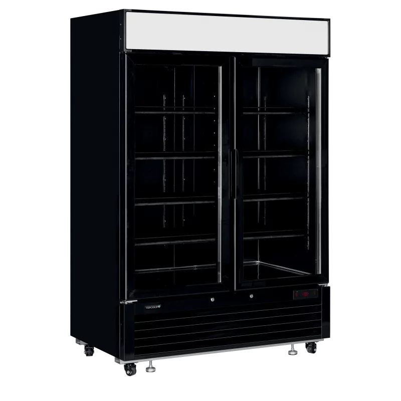 Tefcold displayfryseskap 2 dører sort 218cm LGF5000B